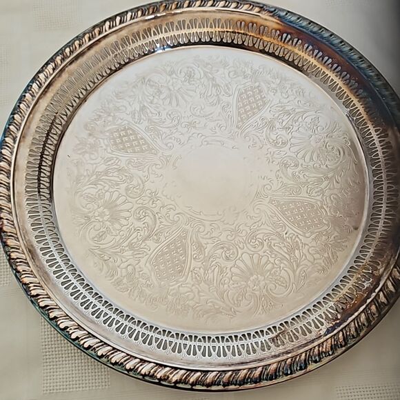 Rogers S.P.Brass Silver Serving Tray 13" - Picture 13 of 16